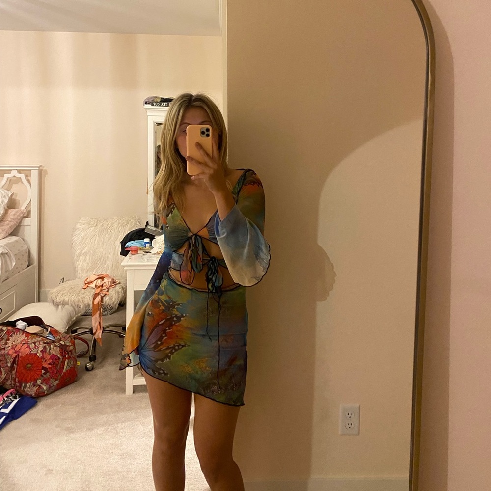 Urban butterfly mini dress